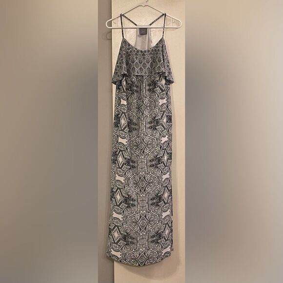 VANESSA VIRGINIA by ANTHROPOLOGIE NWOT Talitha Maxi Dress in Black and White - Picture 7 of 11